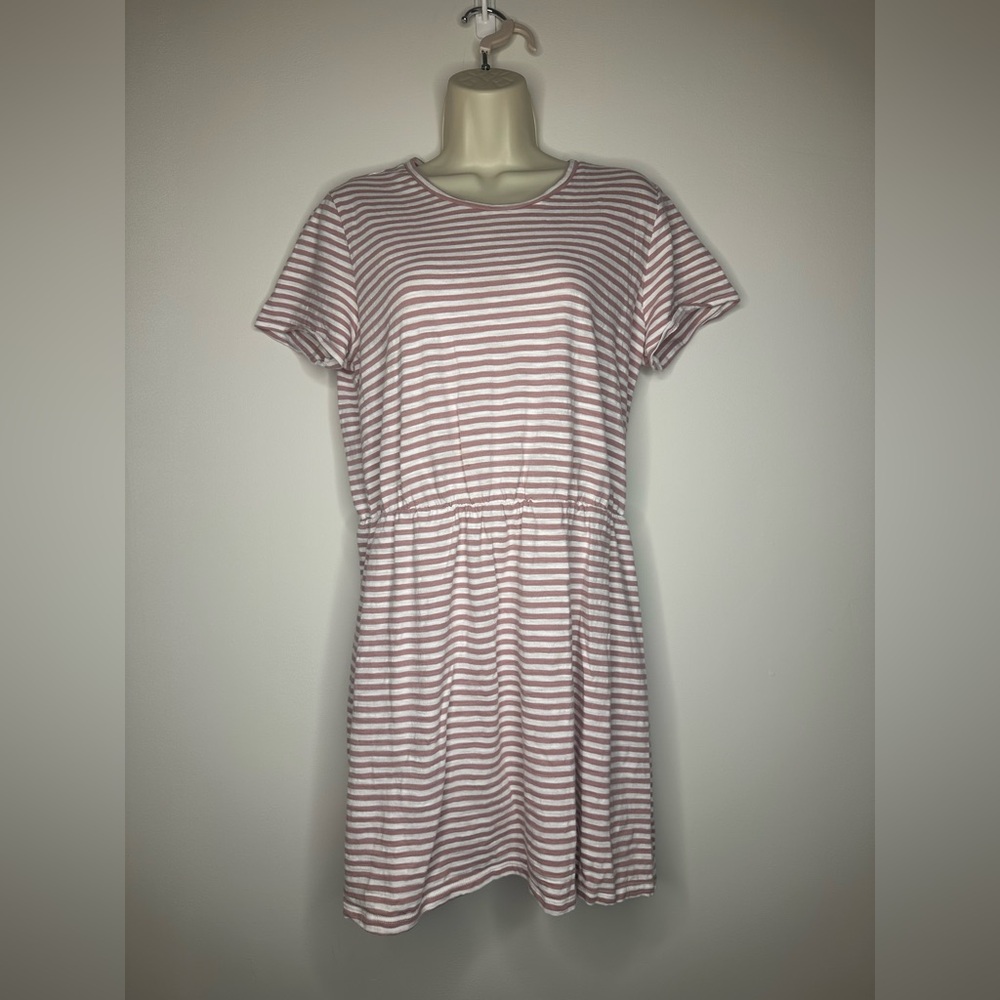 Old Navy Pink and White Striped Dress